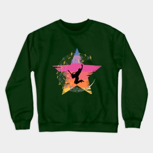 rock and roll guitarist Crewneck Sweatshirt